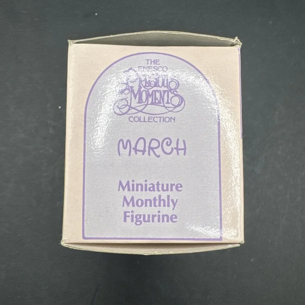 Precious Moments March Miniature Monthly Figurine‎ Girl & Kite with Box, New